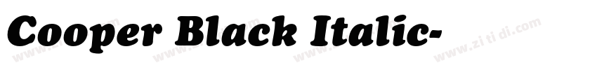 Cooper Black Italic字体转换
